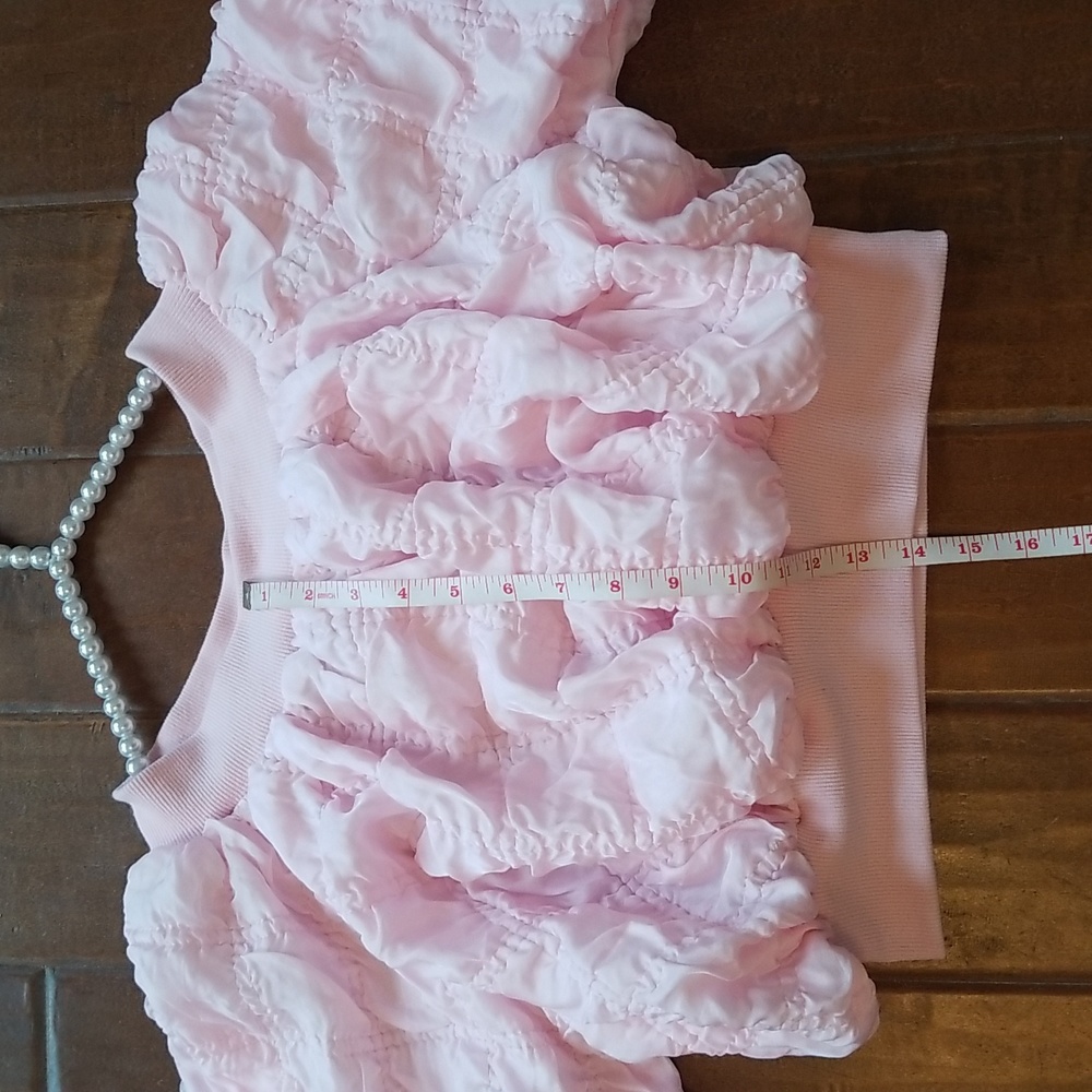 Jj's Fairyland Flourish In Frills Shortsleeve Pink Crop Top - Picture 10 of 12